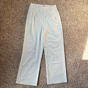Princess Polly Striped White Wide Leg Pants